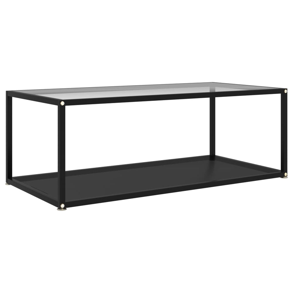 Couchtisch Glas Schwarz Transparent 100x50 cm