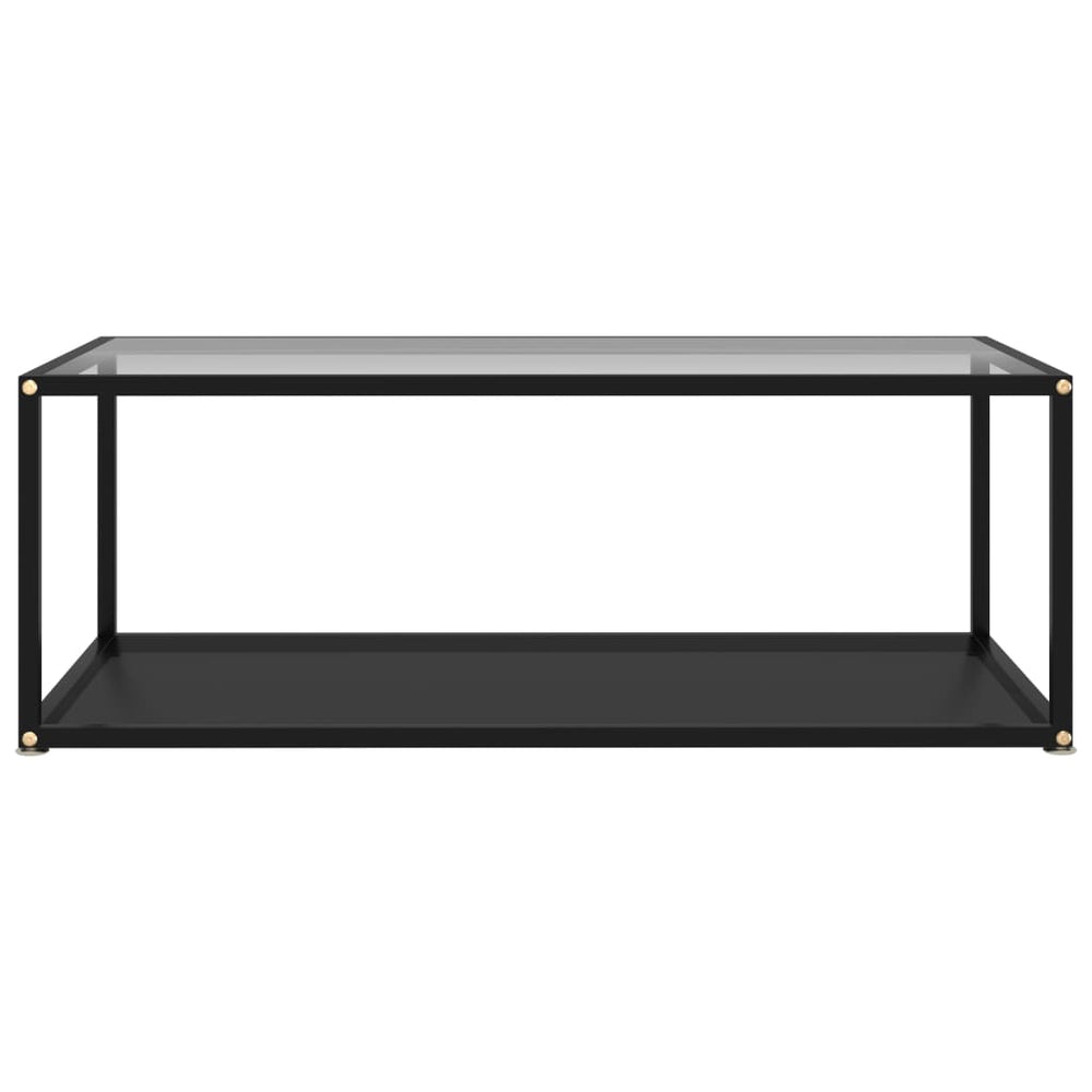 Couchtisch Glas Schwarz Transparent 100x50 cm