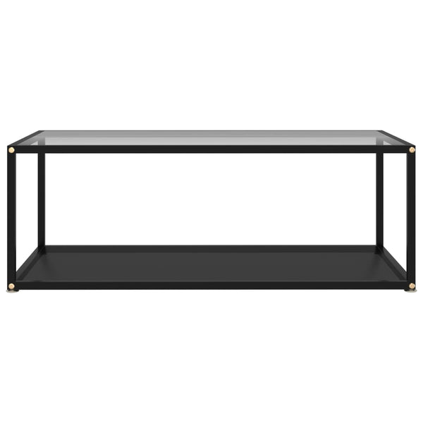 Couchtisch Glas Schwarz Transparent 100x50 cm