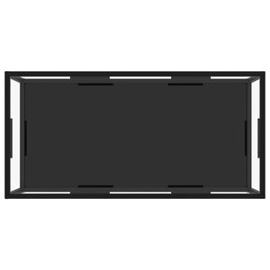 Couchtisch Glas Schwarz Transparent 100x50 cm