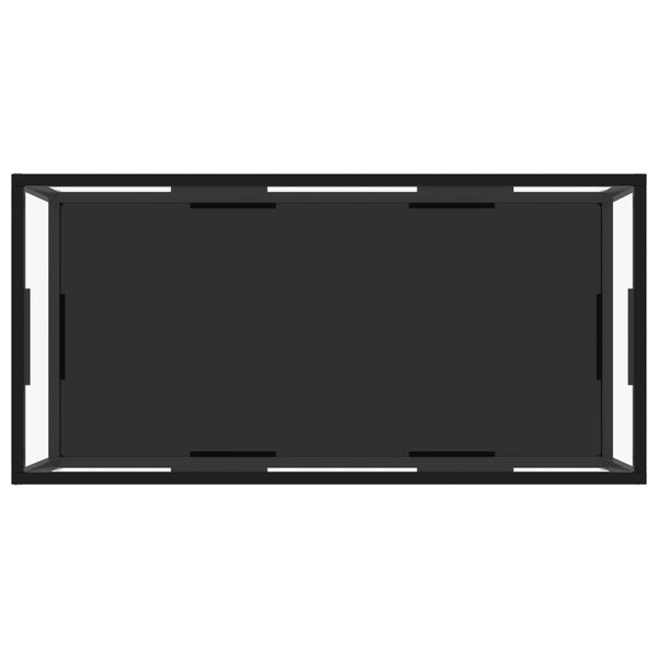 Couchtisch Glas Schwarz Transparent 100x50 cm