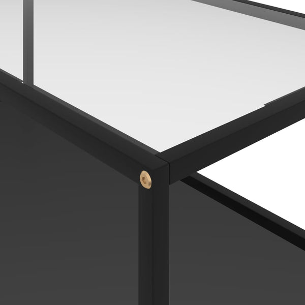 Couchtisch Glas Schwarz Transparent 100x50 cm