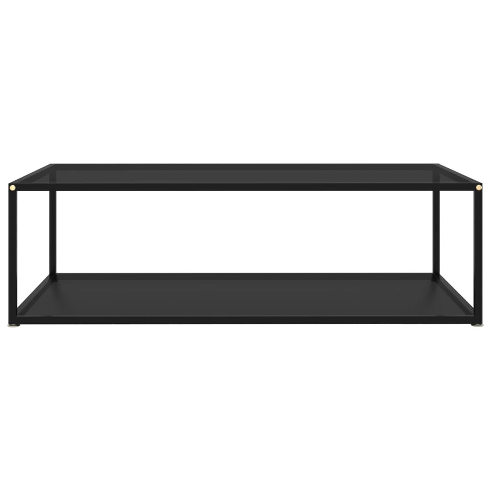 vidaXL Table basse noire 120x60x35 cm Verre trempé