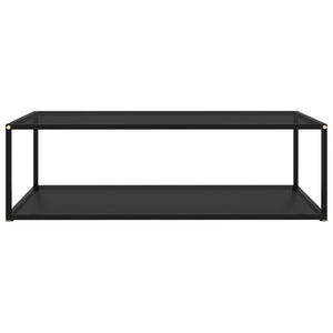 vidaXL Table basse noire 120x60x35 cm Verre trempé