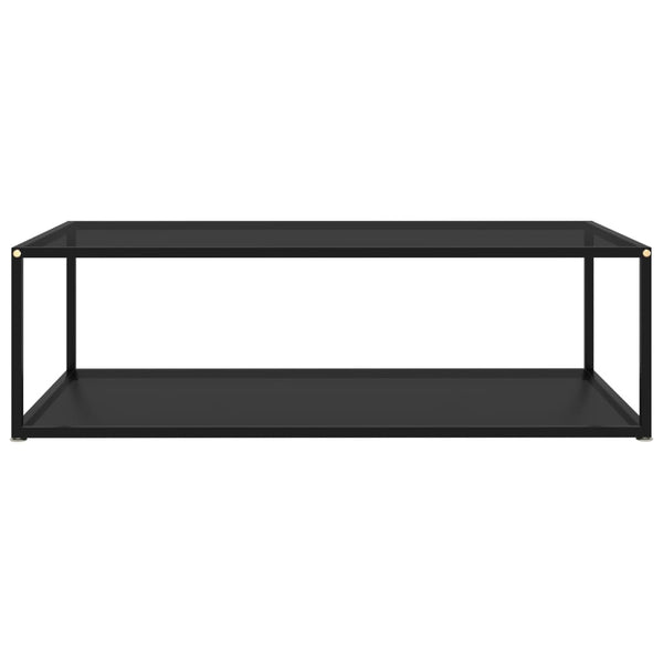 vidaXL Table basse noire 120x60x35 cm Verre trempé