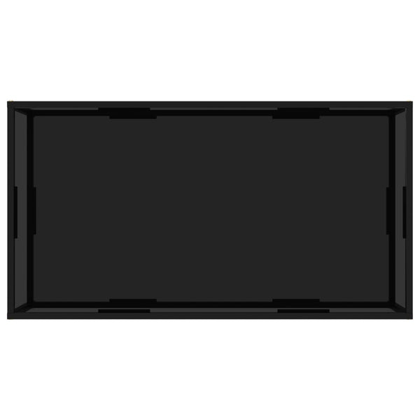 vidaXL Table basse noire 120x60x35 cm Verre trempé