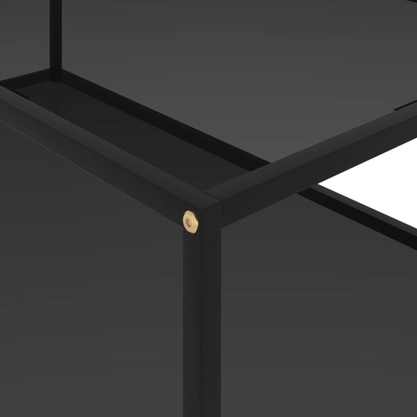 vidaXL Table basse noire 120x60x35 cm Verre trempé