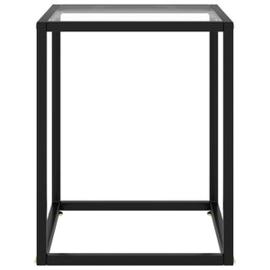vidaXL Table basse noire avec plateau en verre trempé 40x40x50 cm