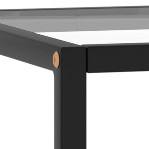 vidaXL Table basse noire avec plateau en verre trempé 40x40x50 cm