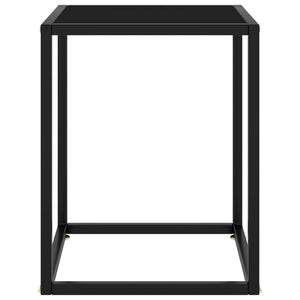 Schwarzer Couchtisch mit Glas 40x40x50 cm