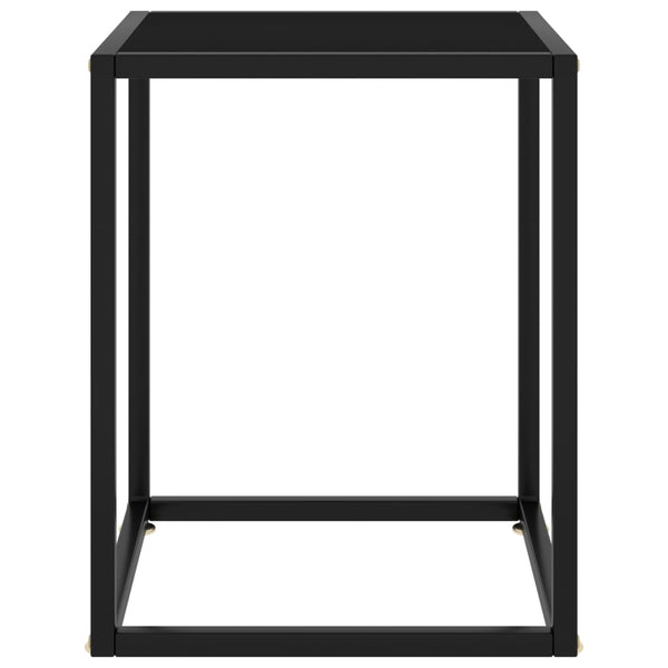 Schwarzer Couchtisch mit Glas 40x40x50 cm