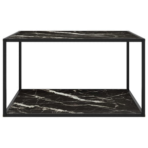 Schwarzer Couchtisch mit Marmor-Optik