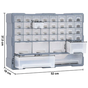 Multi-Schubladen-Organizer mit 38 Schubladen 52x16x37,5 cm