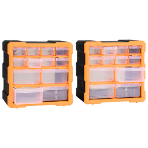 Multi-Schubladen-Organizer 2 Stk. 12 Schubladen 26,5x16x26 cm