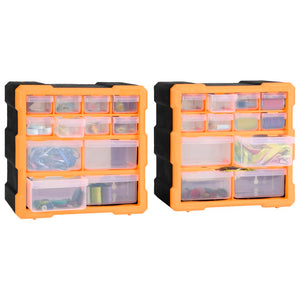 Multi-Schubladen-Organizer 2 Stk. 12 Schubladen 26,5x16x26 cm