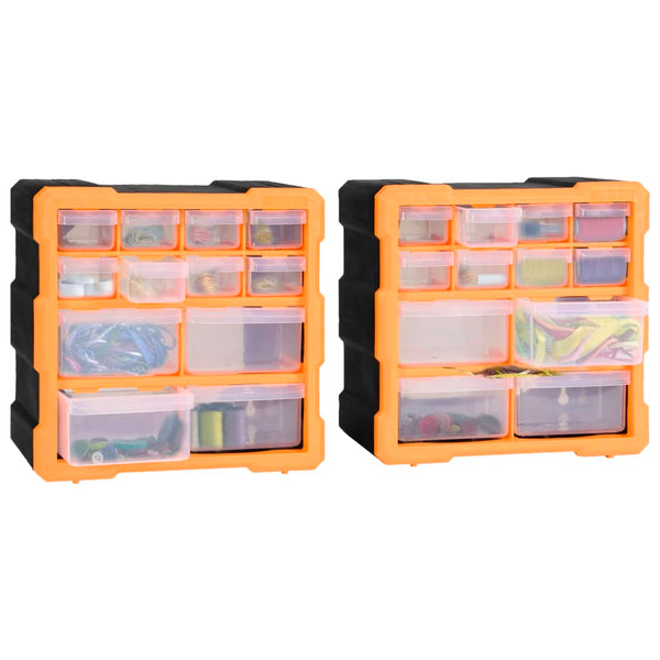 Multi-Schubladen-Organizer 2 Stk. 12 Schubladen 26,5x16x26 cm