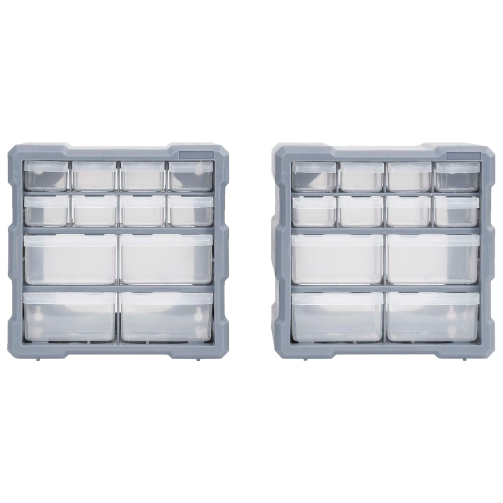 Multi-Schubladen-Organizer 2 Stk. 12 Schubladen 26,5x16x26 cm