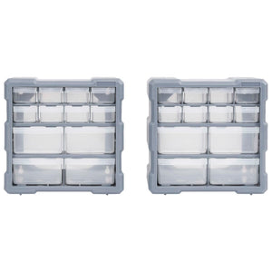 Multi-Schubladen-Organizer 2 Stk. 12 Schubladen 26,5x16x26 cm