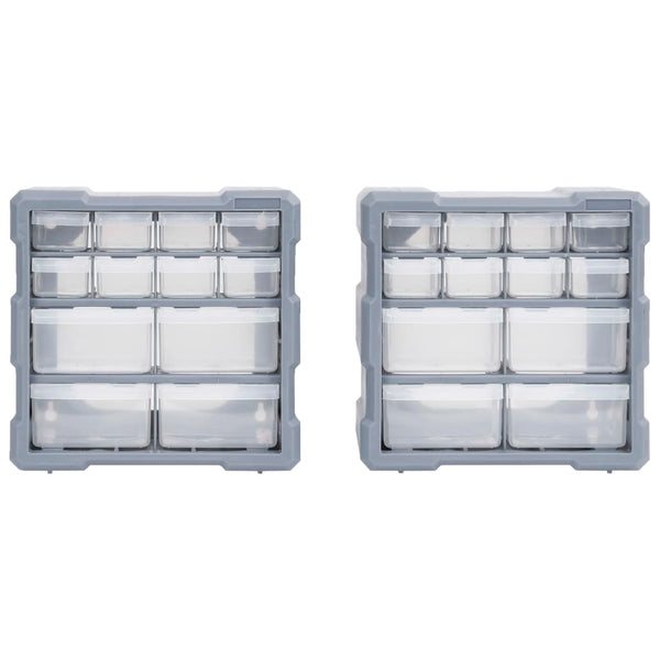 Multi-Schubladen-Organizer 2 Stk. 12 Schubladen 26,5x16x26 cm