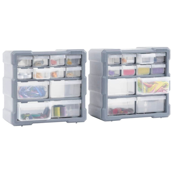 Multi-Schubladen-Organizer 2 Stk. 12 Schubladen 26,5x16x26 cm