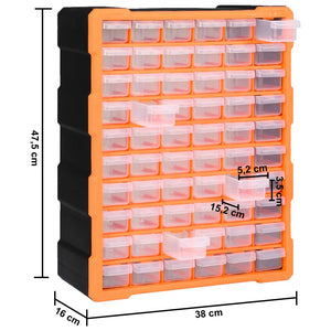 Multi-Schubladen-Organizer mit 60 Schubladen 38x16x47,5 cm