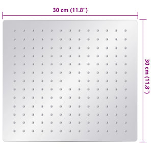 Regenbrause Edelstahl 304 30x30 cm Quadrat