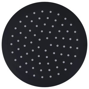 Regenbrause Edelstahl 20 cm Rund Schwarz