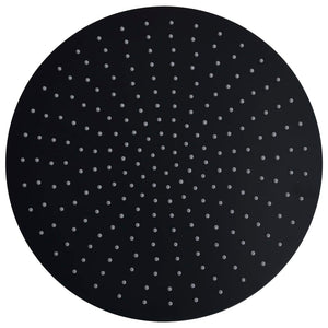 Regenbrause Edelstahl 40 cm Rund Schwarz
