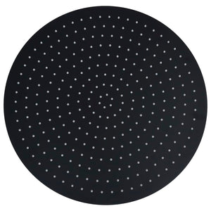 Regenbrause Edelstahl 50 cm Rund Schwarz