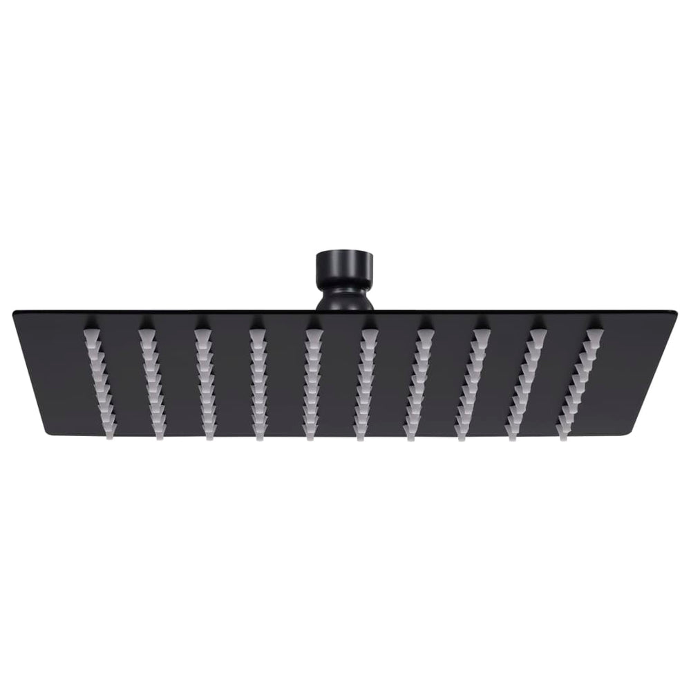 vidaXL Pomme de douche de pluie en acier inoxydable 20x20 cm Carrée Noir