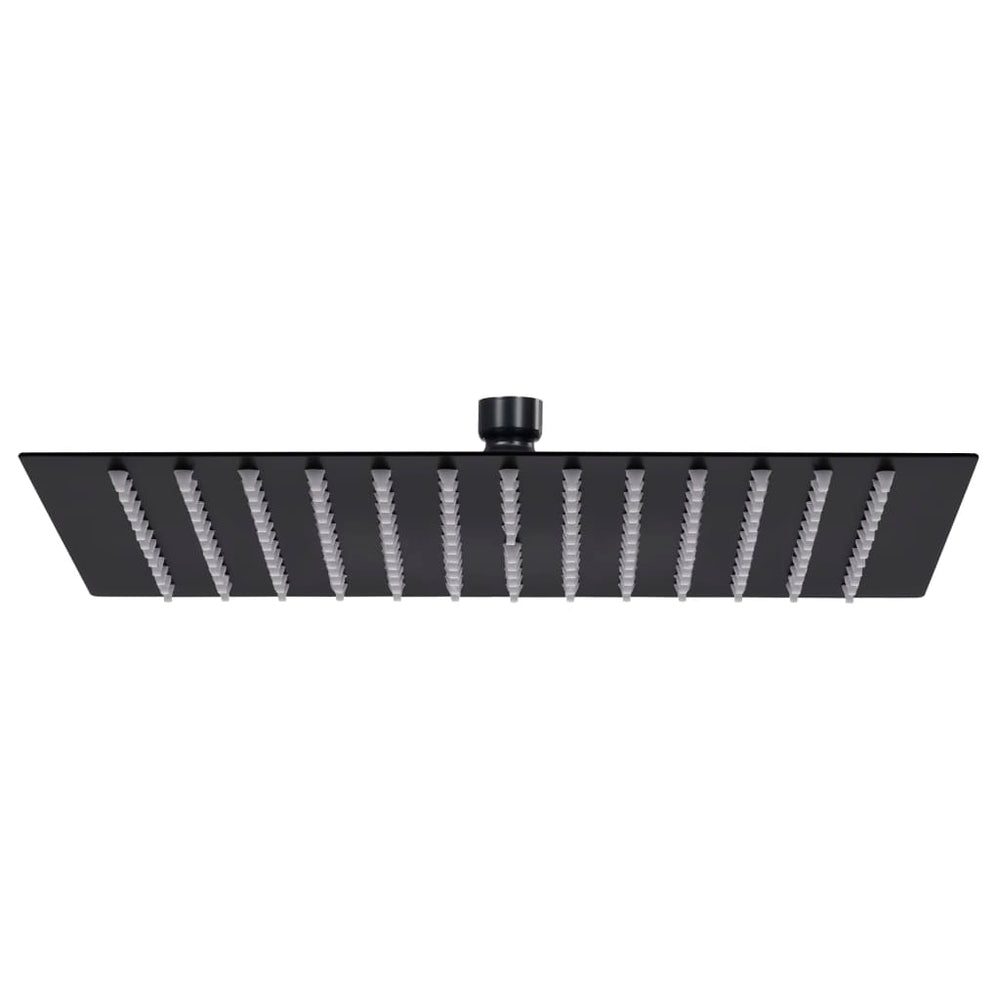 vidaXL Douche de pluie en acier inoxydable 25x25 cm Carré Noir