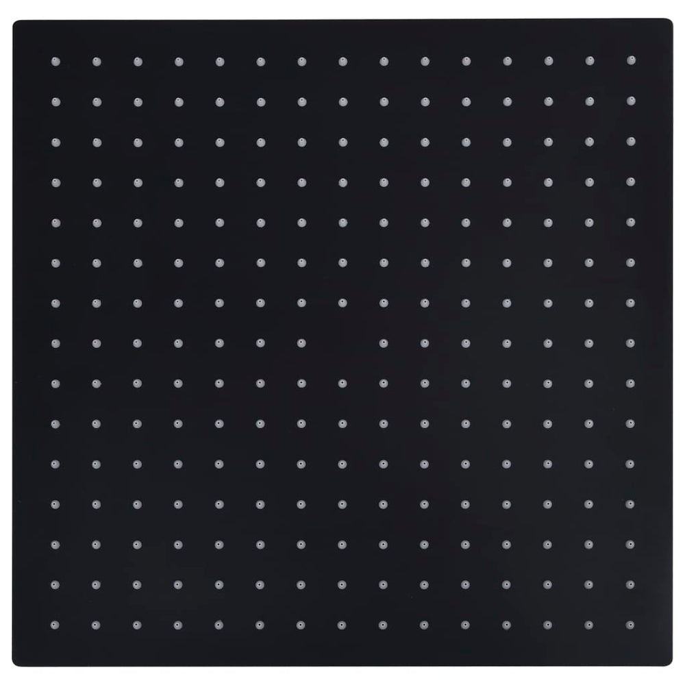 vidaXL Douche de pluie en acier inoxydable 40x40 cm Carré noir