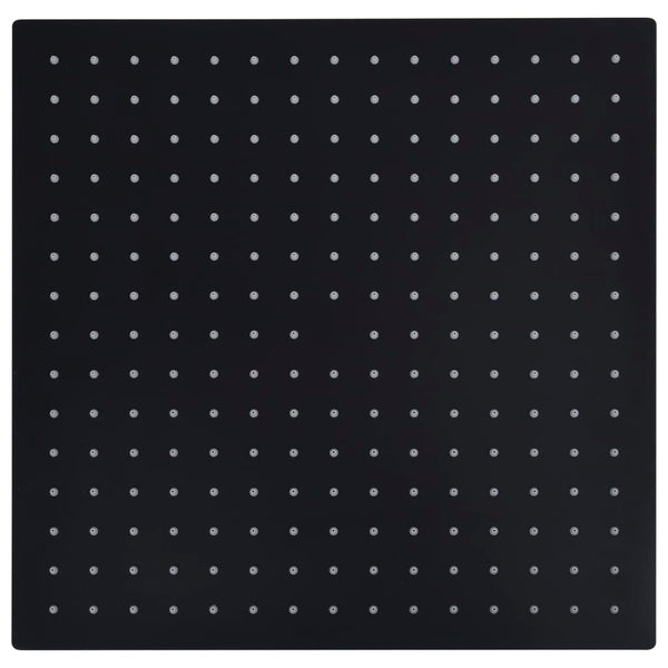 Regenbrause Edelstahl 40x40 cm Quadrat Schwarz