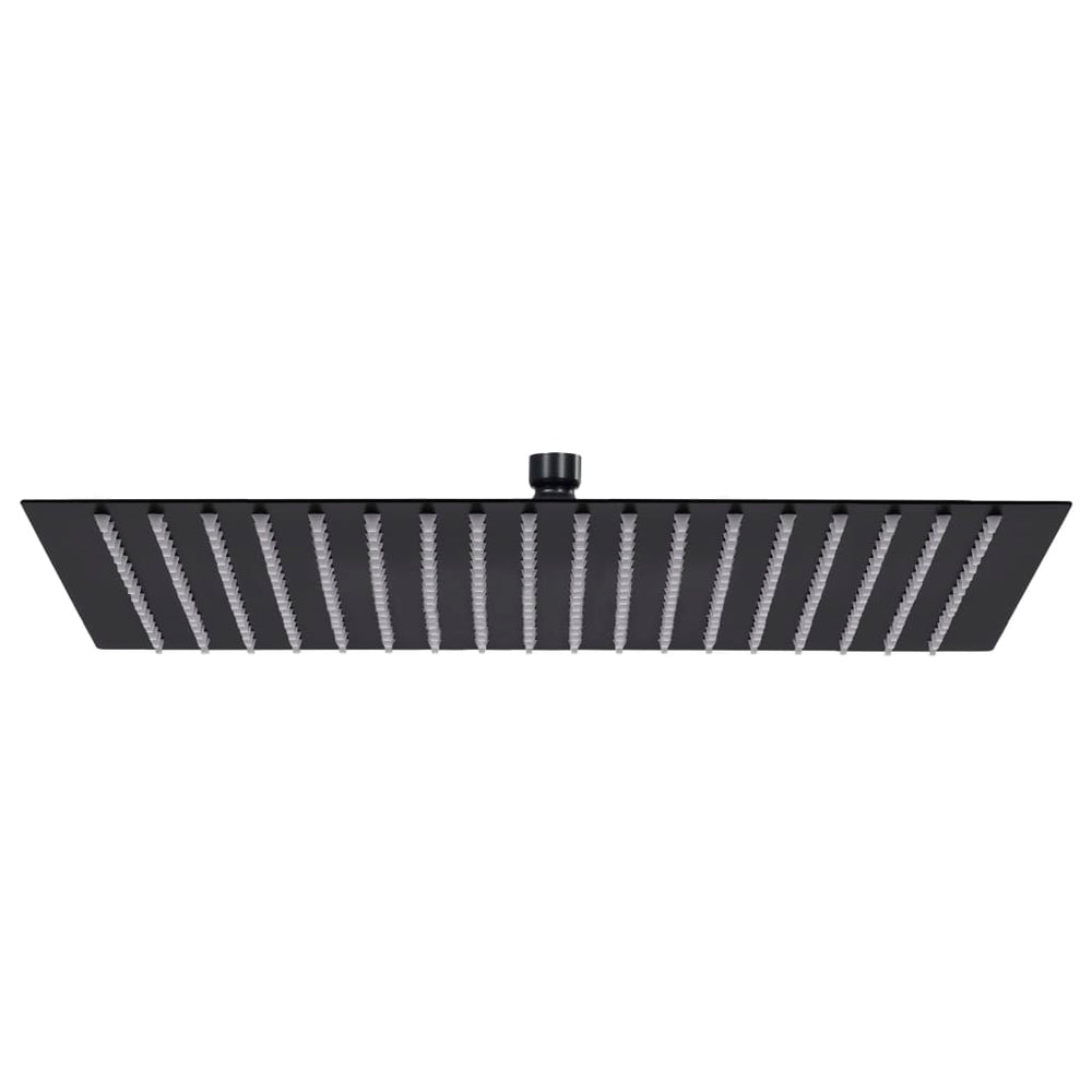 vidaXL Pomme de douche de pluie Acier inoxydable 50x50 cm Carré Noir