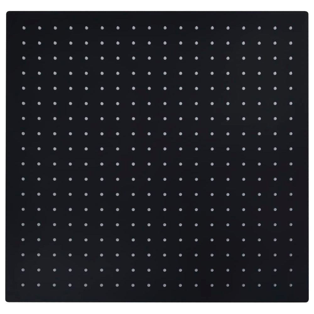 vidaXL Pomme de douche de pluie Acier inoxydable 50x50 cm Carré Noir