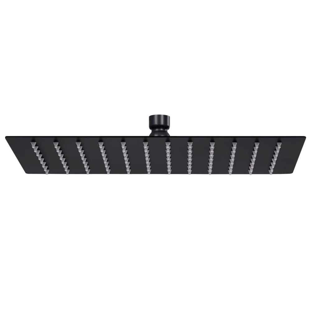 vidaXL Pomme de douche de pluie en acier inoxydable 30x20 cm Rectangulaire Noir