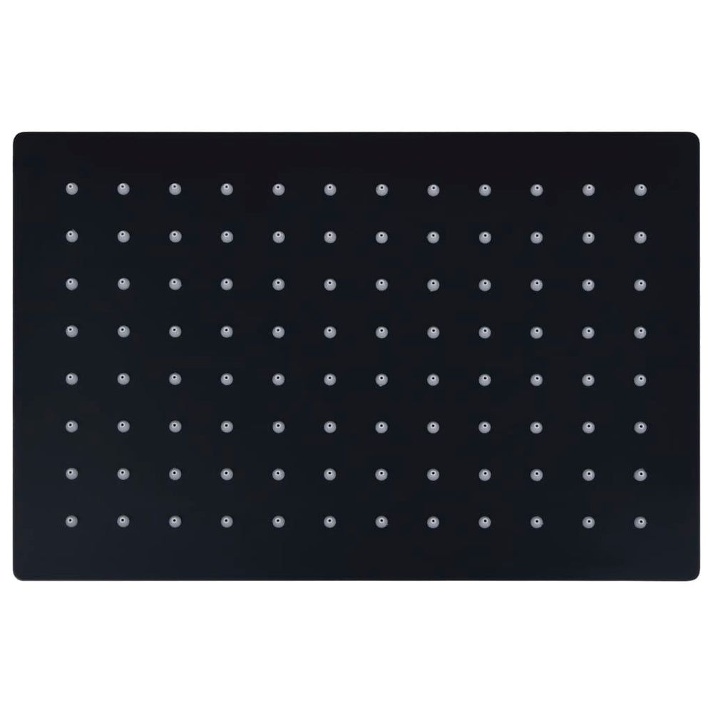 vidaXL Pomme de douche de pluie en acier inoxydable 30x20 cm Rectangulaire Noir