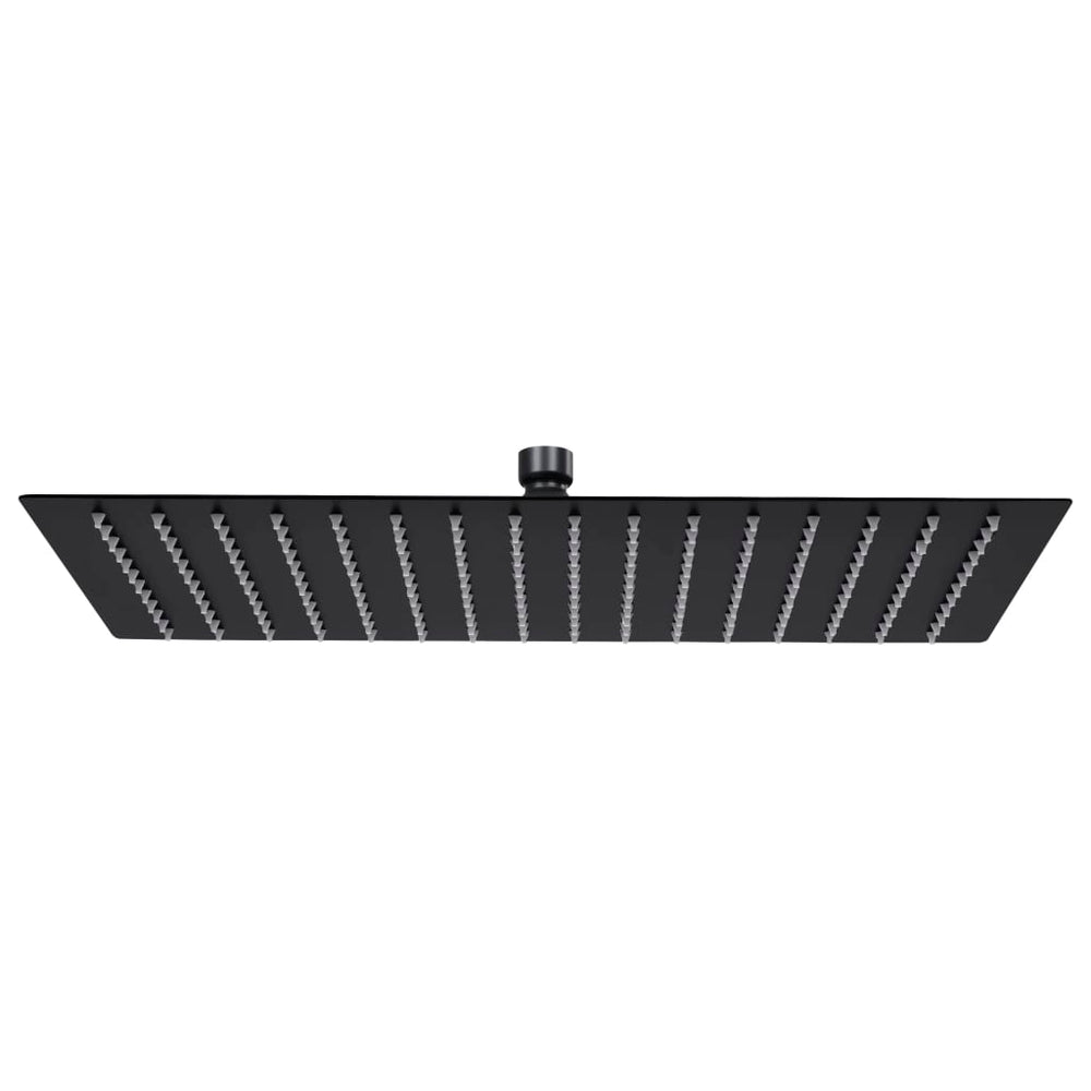 vidaXL Pomme de douche de pluie en acier inoxydable 40x30 cm rectangulaire noir