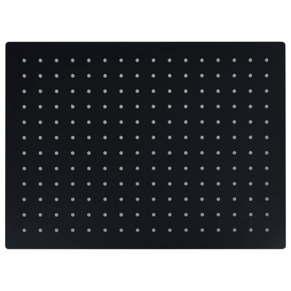 vidaXL Pomme de douche de pluie en acier inoxydable 40x30 cm rectangulaire noir