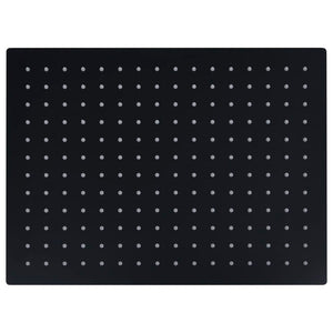 Regenbrause Edelstahl 40x30 cm Rechteckig Schwarz