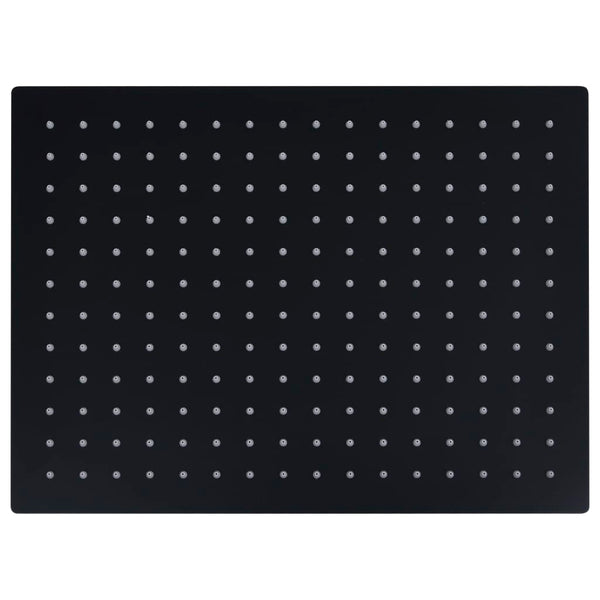 Regenbrause Edelstahl 40x30 cm Rechteckig Schwarz
