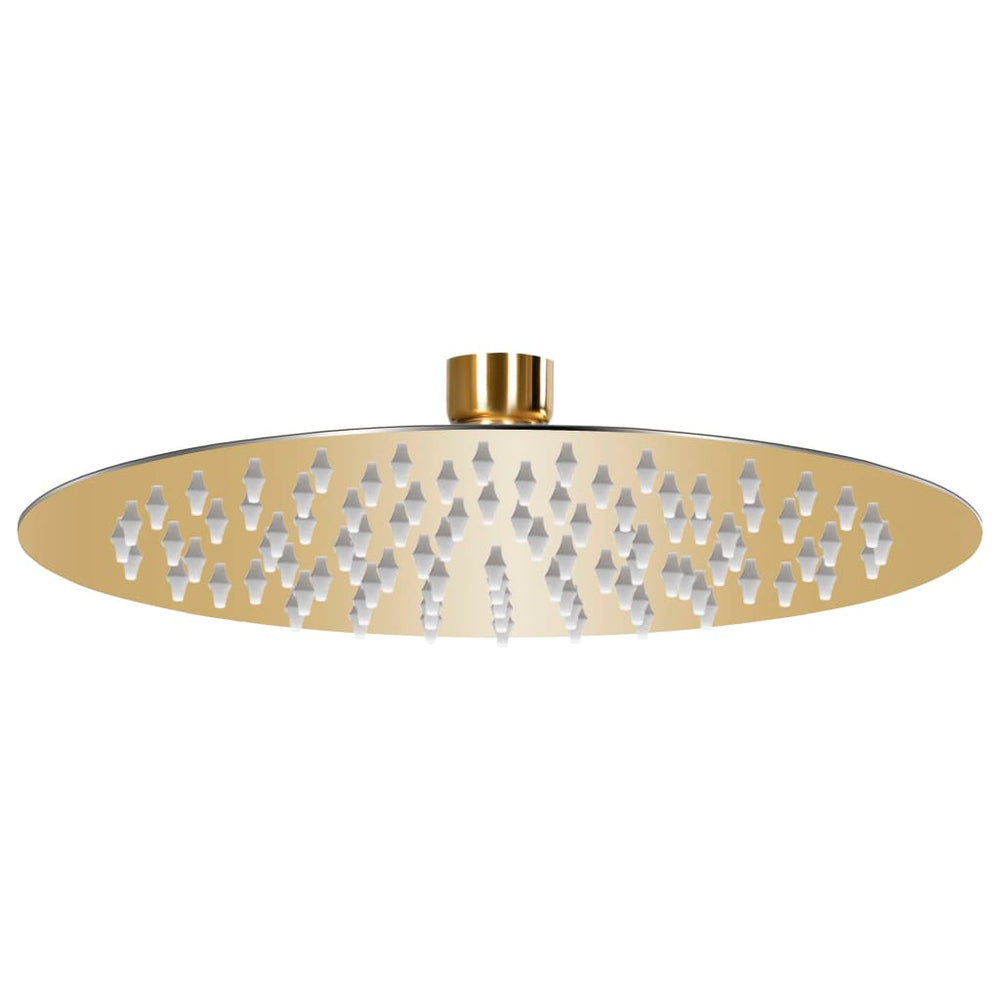 vidaXL Pomme de douche de pluie en acier inoxydable 20 cm Rond Doré