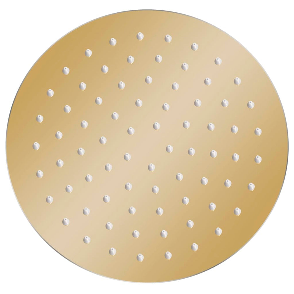 vidaXL Pomme de douche de pluie en acier inoxydable 20 cm Rond Doré