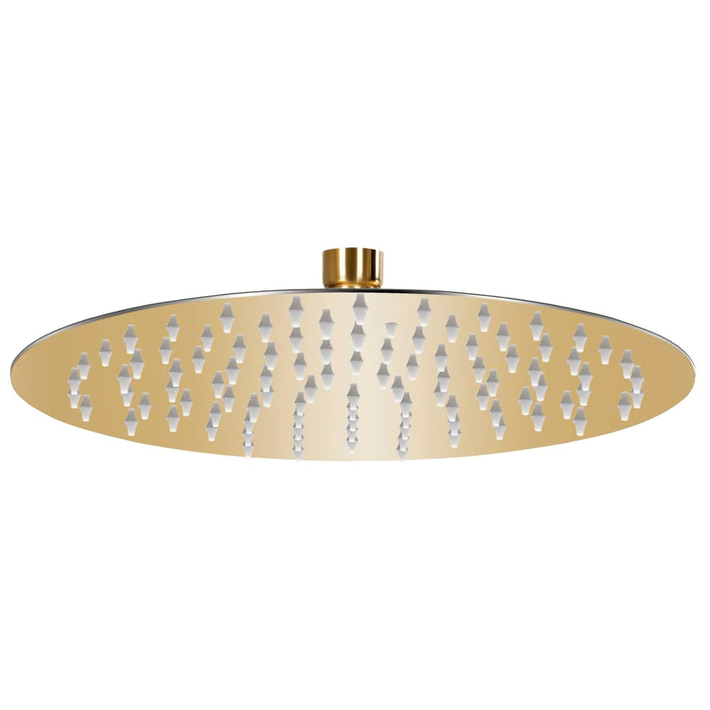 vidaXL Pomme de douche ronde en acier inoxydable 25 cm doré