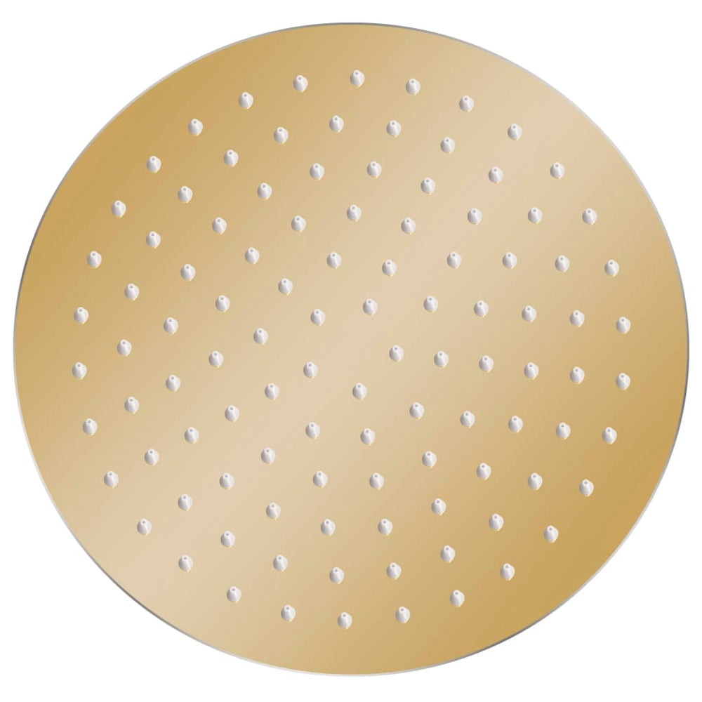 vidaXL Pomme de douche ronde en acier inoxydable 25 cm doré