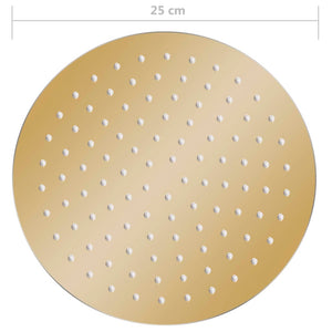 Regenbrause Edelstahl 25 cm Rund Golden