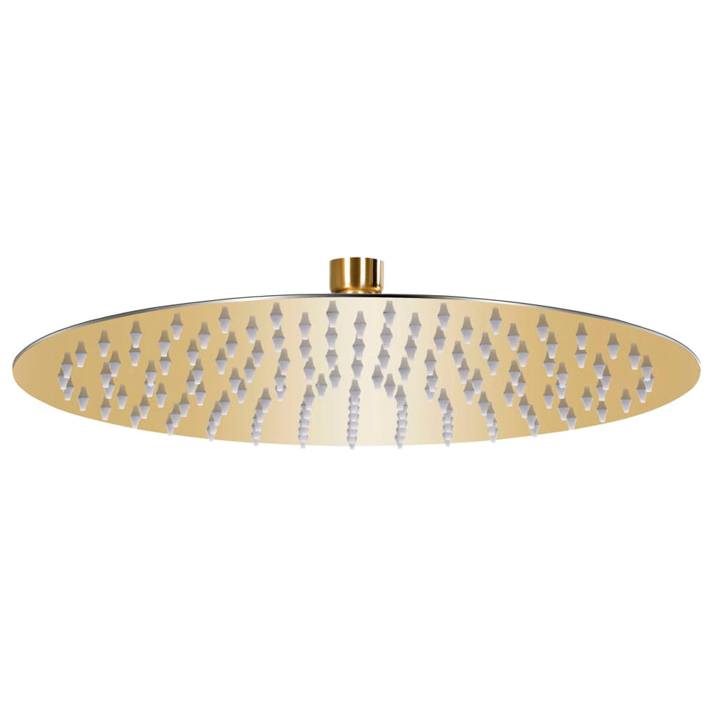 vidaXL Douche de pluie en acier inoxydable 30 cm ronde Dorée