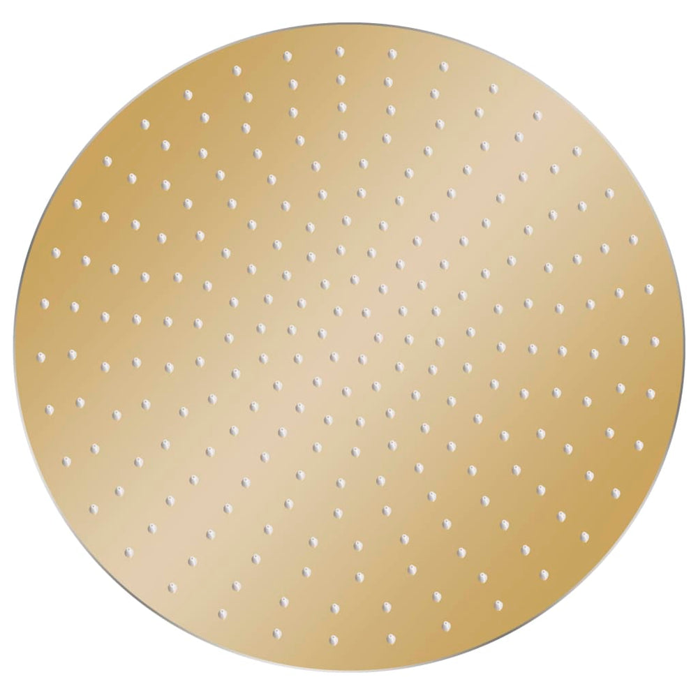vidaXL Douche de pluie en acier inoxydable 50 cm ronde dorée
