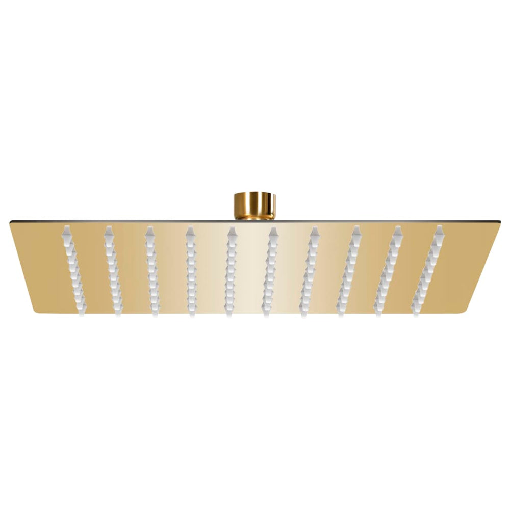 vidaXL Pomme de douche pluie en acier inoxydable 20x20 cm Carré doré