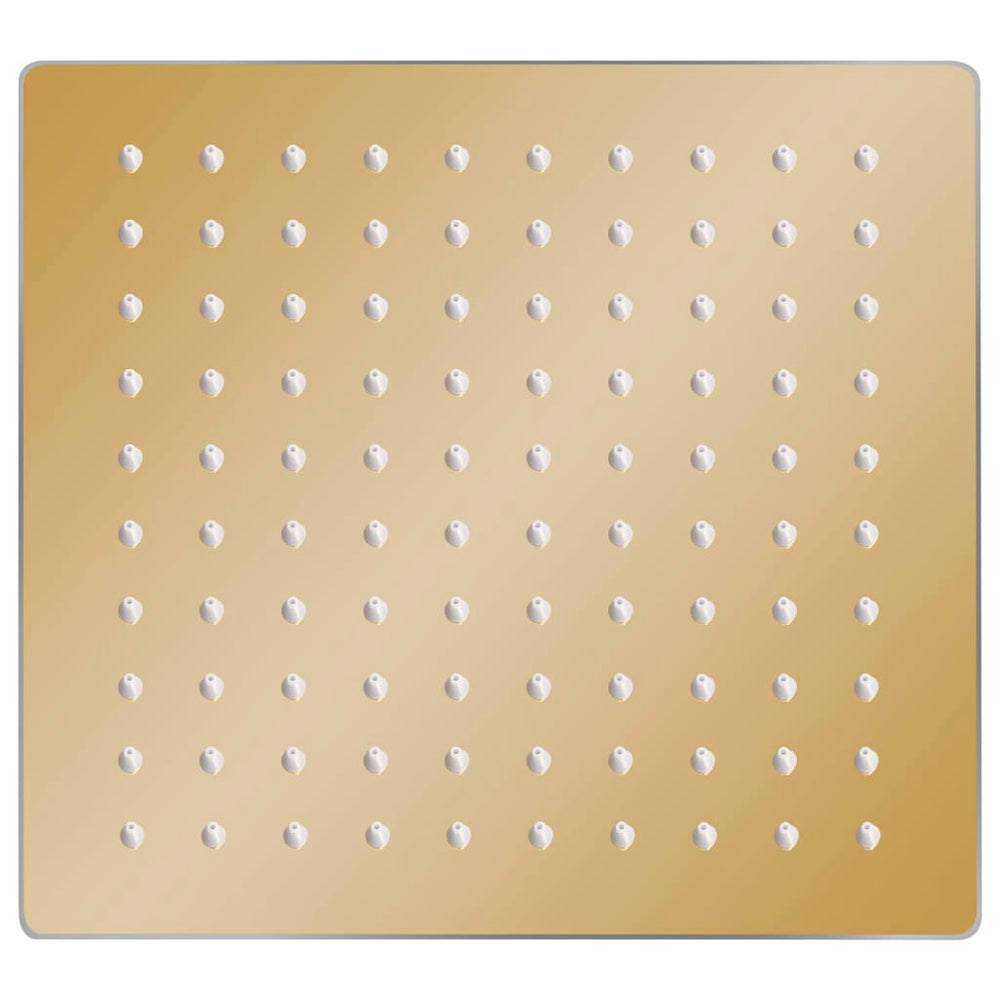 vidaXL Pomme de douche pluie en acier inoxydable 20x20 cm Carré doré